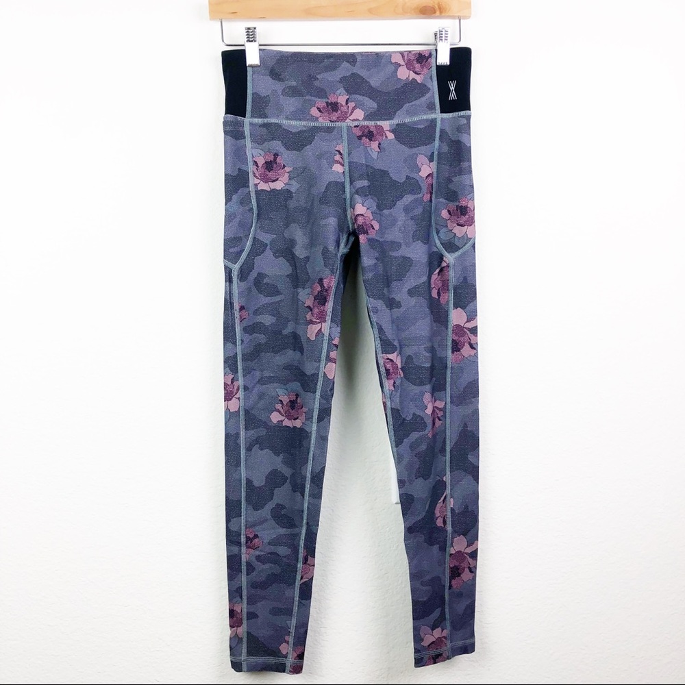 AXS Rose Camo Purple Pink and Grey Floral Legging